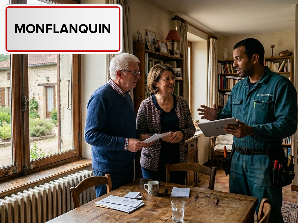 Installation de pompe à chaleur à Monflanquin (47150) en Lot-et-Garonne